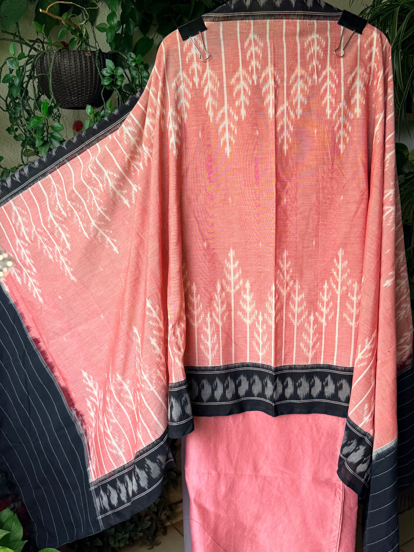 Chanderi silk Kurta with Ikkat Dupatta