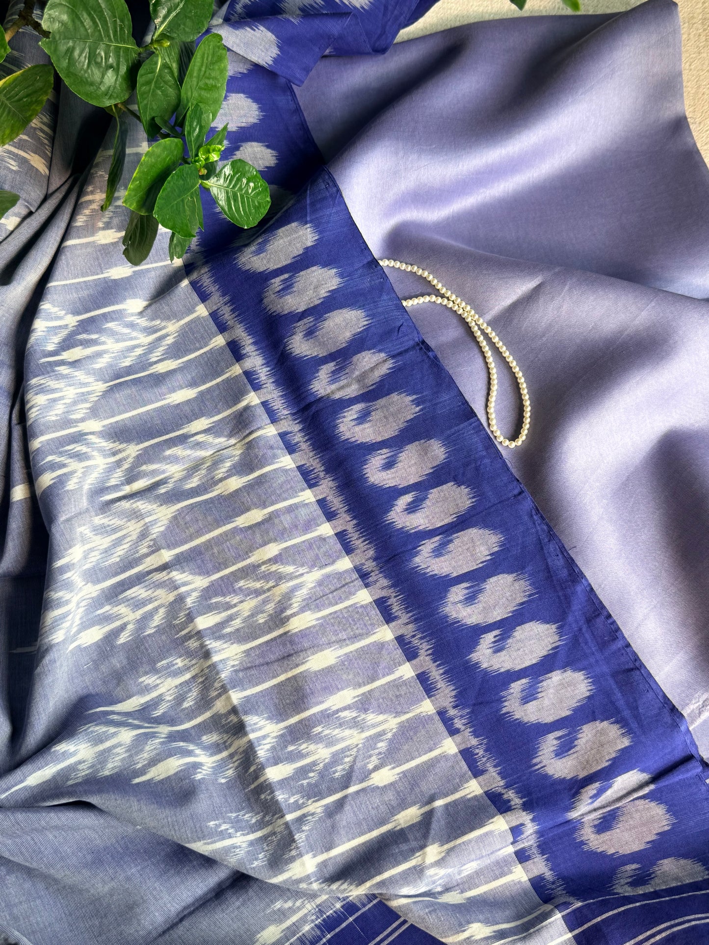 Chanderi silk Kurta with Ikkat Dupatta