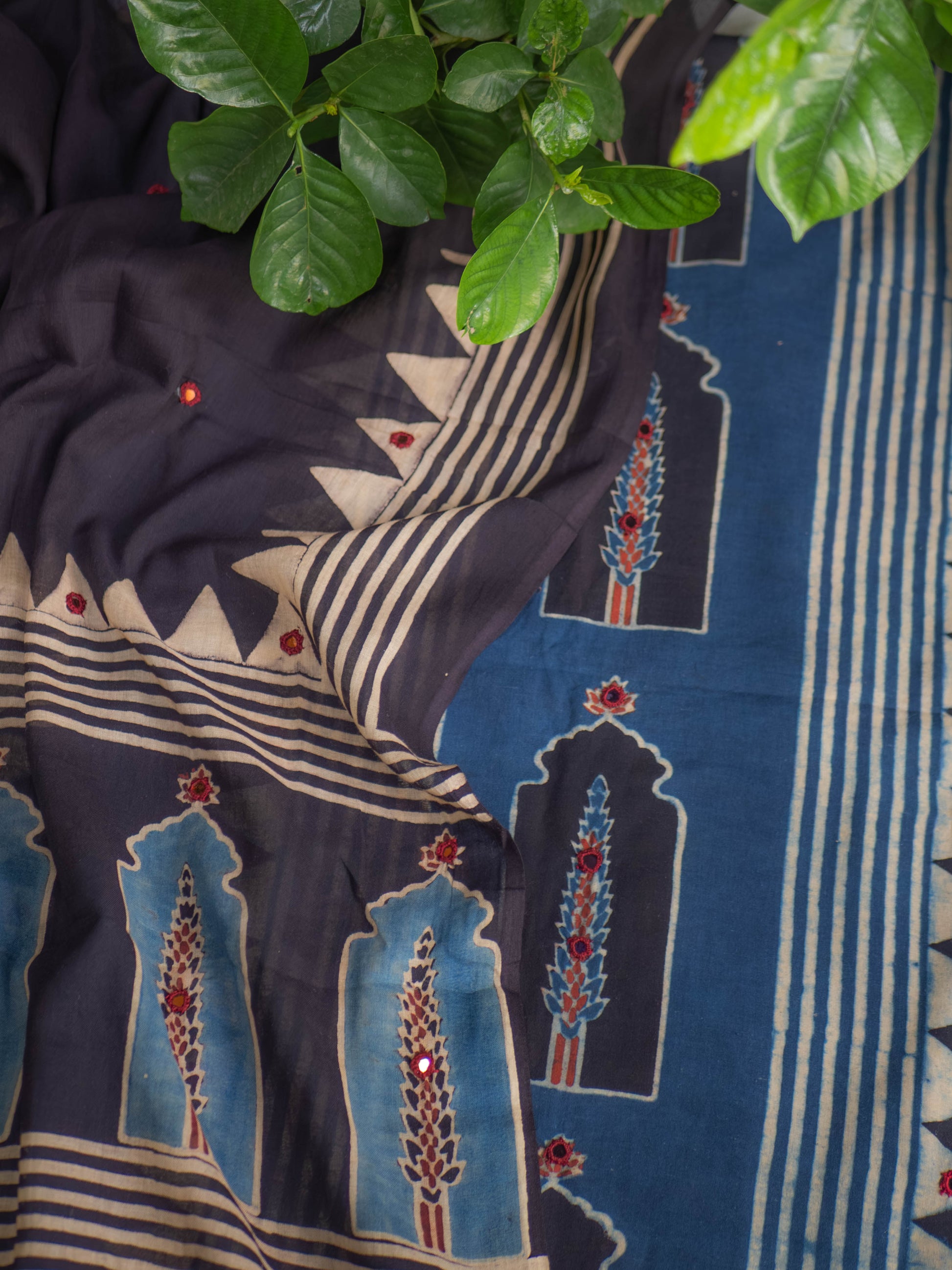 Ajrakh -Blue and Black