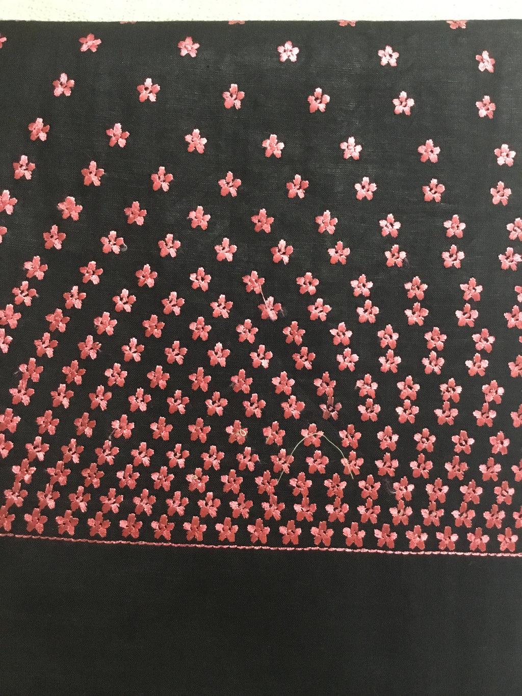 Pure cotton floral work black