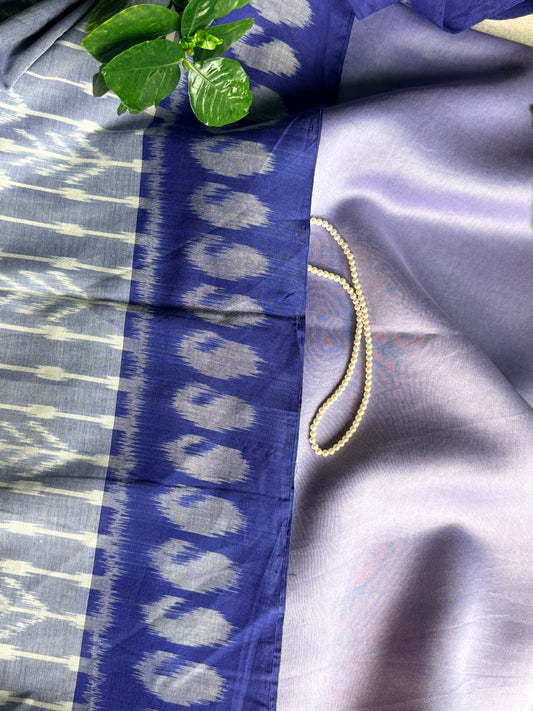 Chanderi silk Kurta with Ikkat Dupatta
