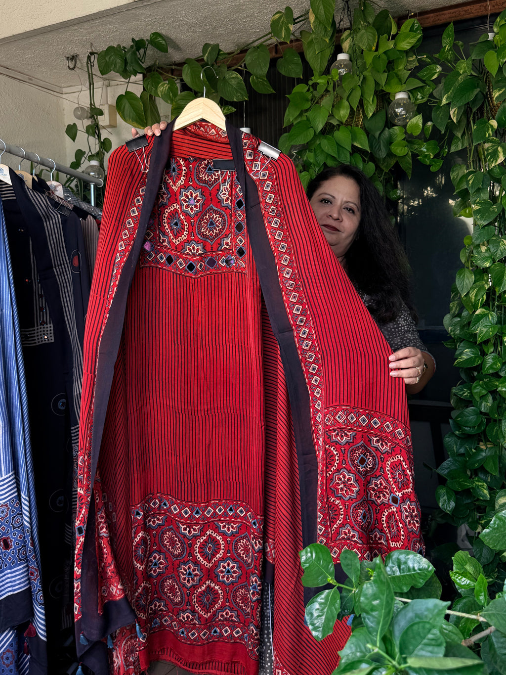 Pure Modal mirror work Ajrakh