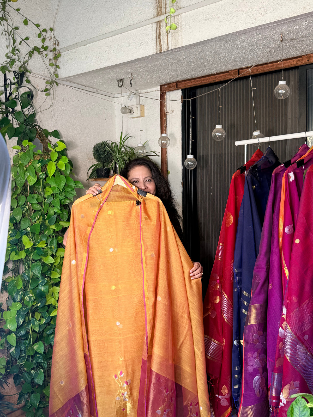 Pure Muslin  Jamdani with tissue palla dupatta
