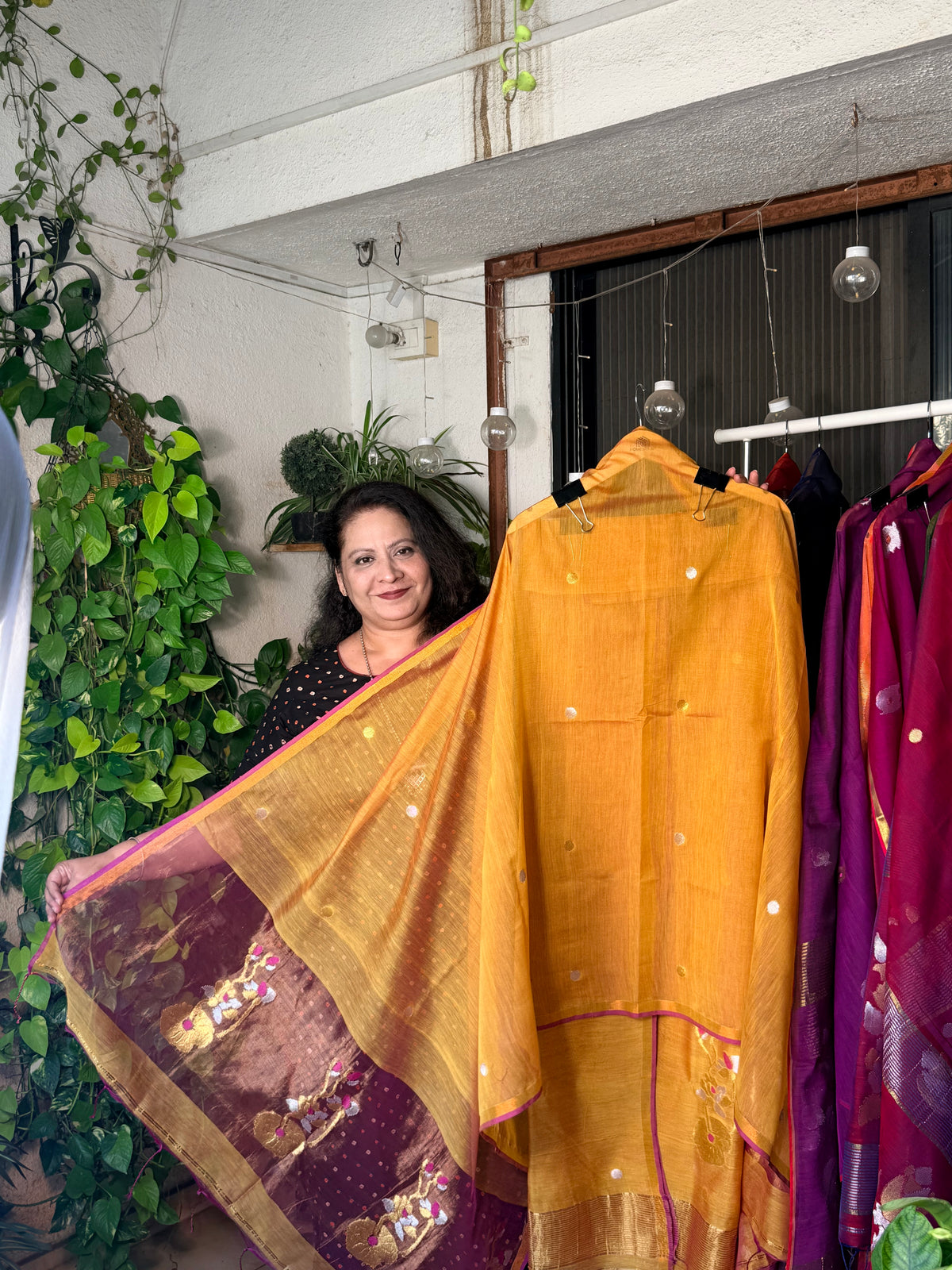 Pure Muslin  Jamdani with tissue palla dupatta
