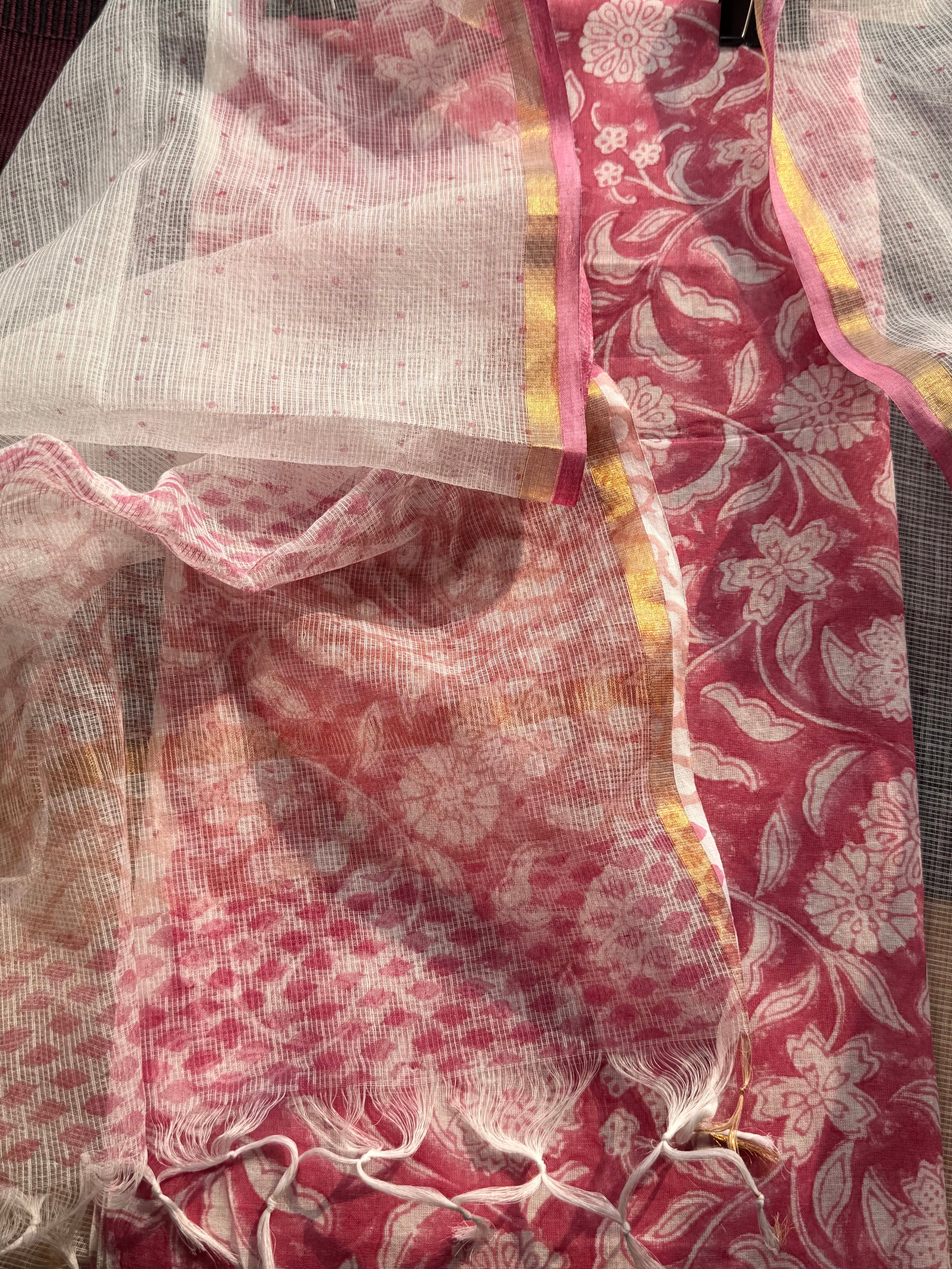 Pure mul cotton + kota Handblock printed suits