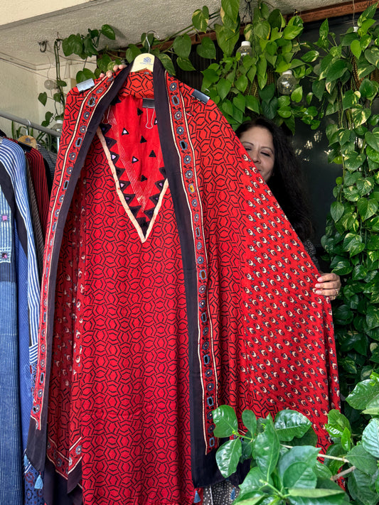 Pure Modal mirror work Ajrakh