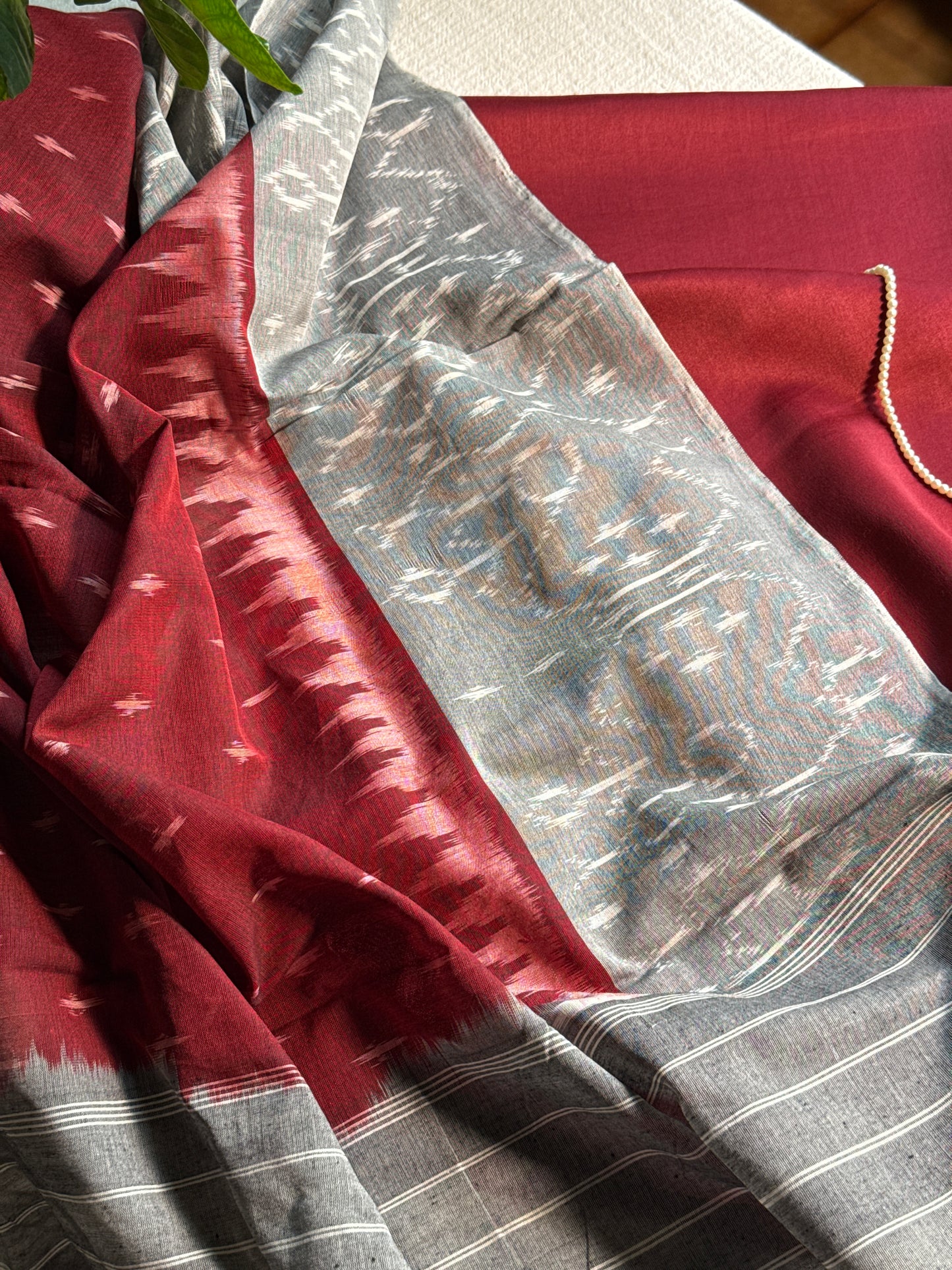 Chanderi silk Kurta with Ikkat Dupatta
