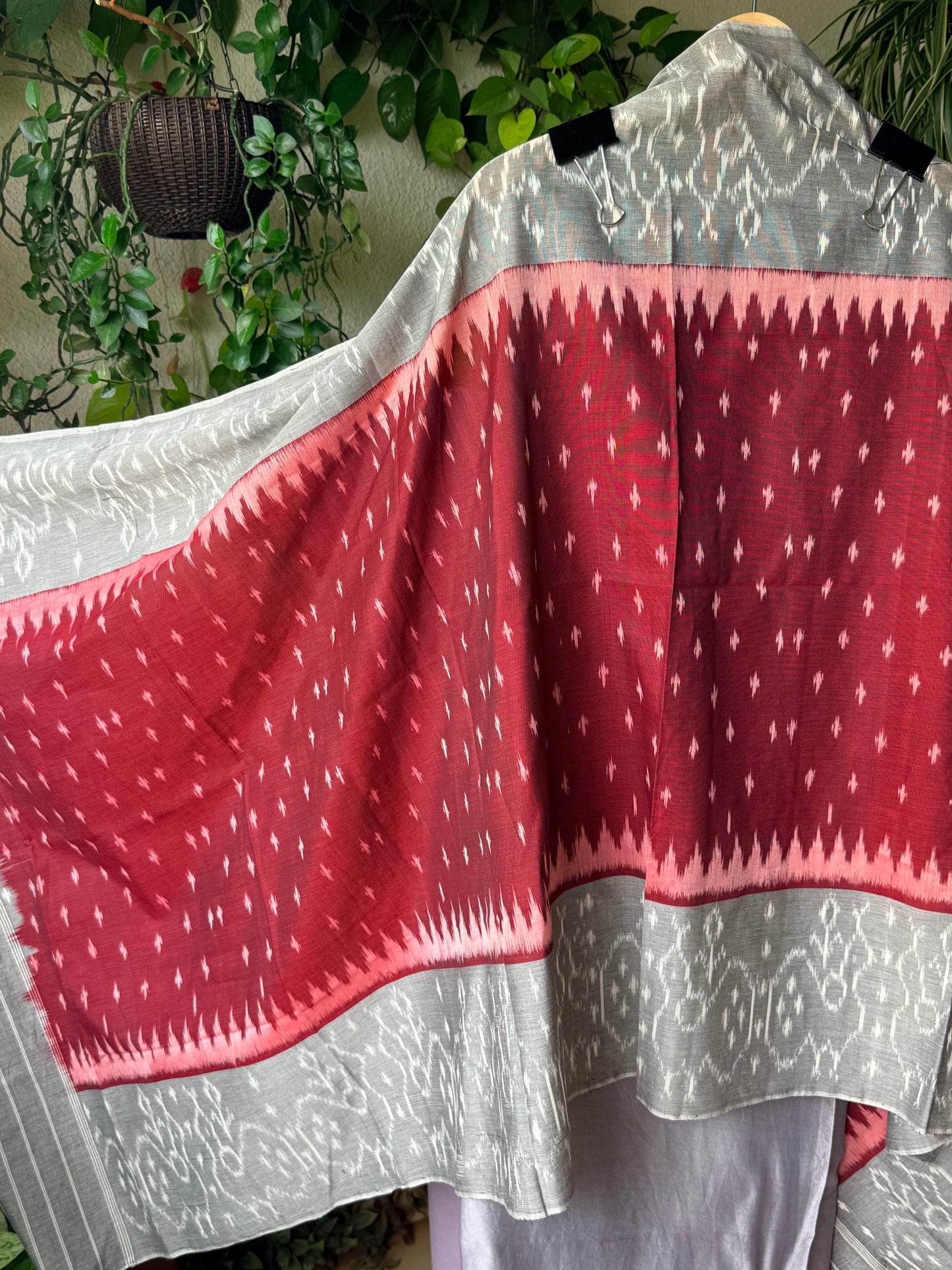 Chanderi silk Kurta with Ikkat Dupatta