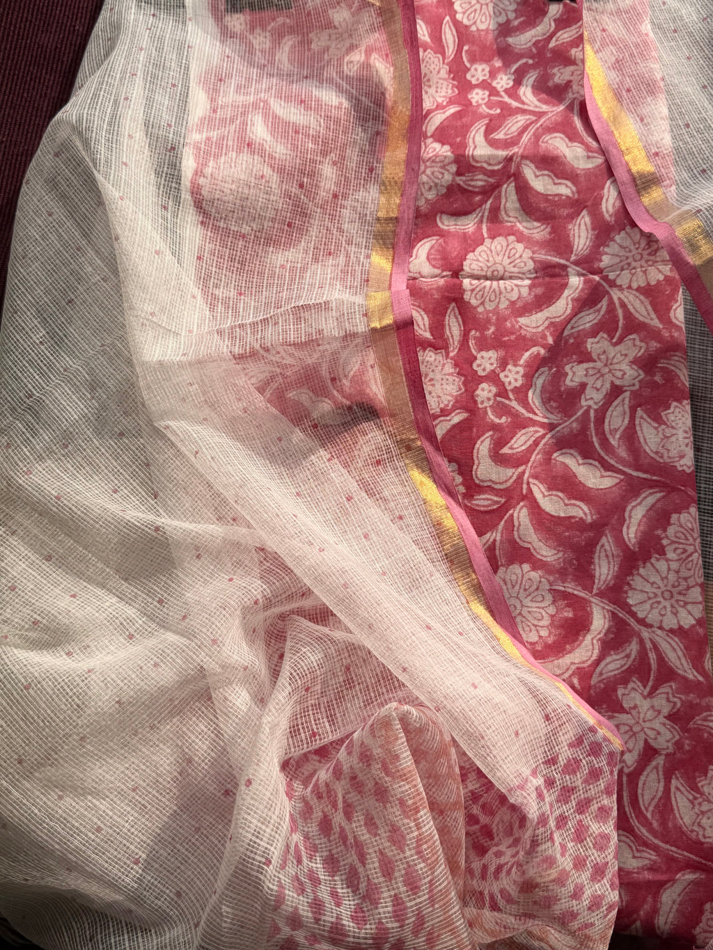 Pure mul cotton + kota Handblock printed suits