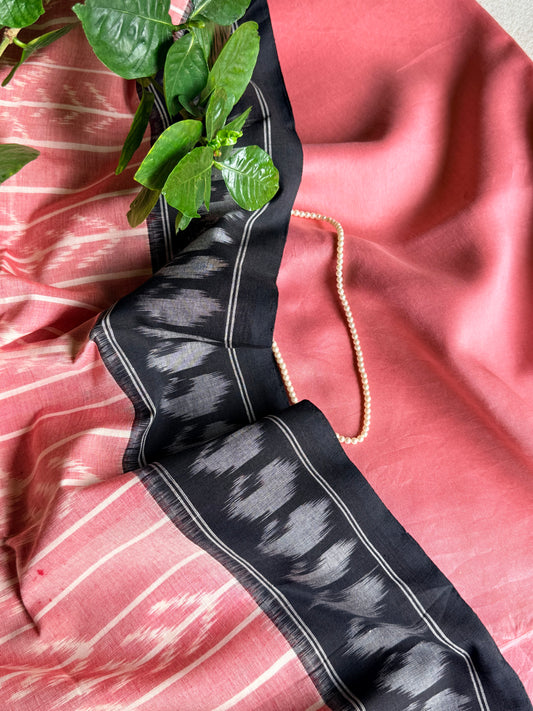 Chanderi silk Kurta with Ikkat Dupatta