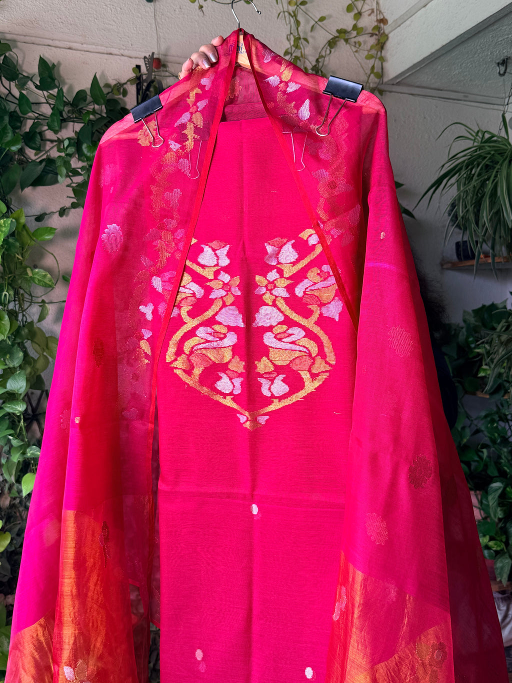 Pure handloom Jamdani suit sets