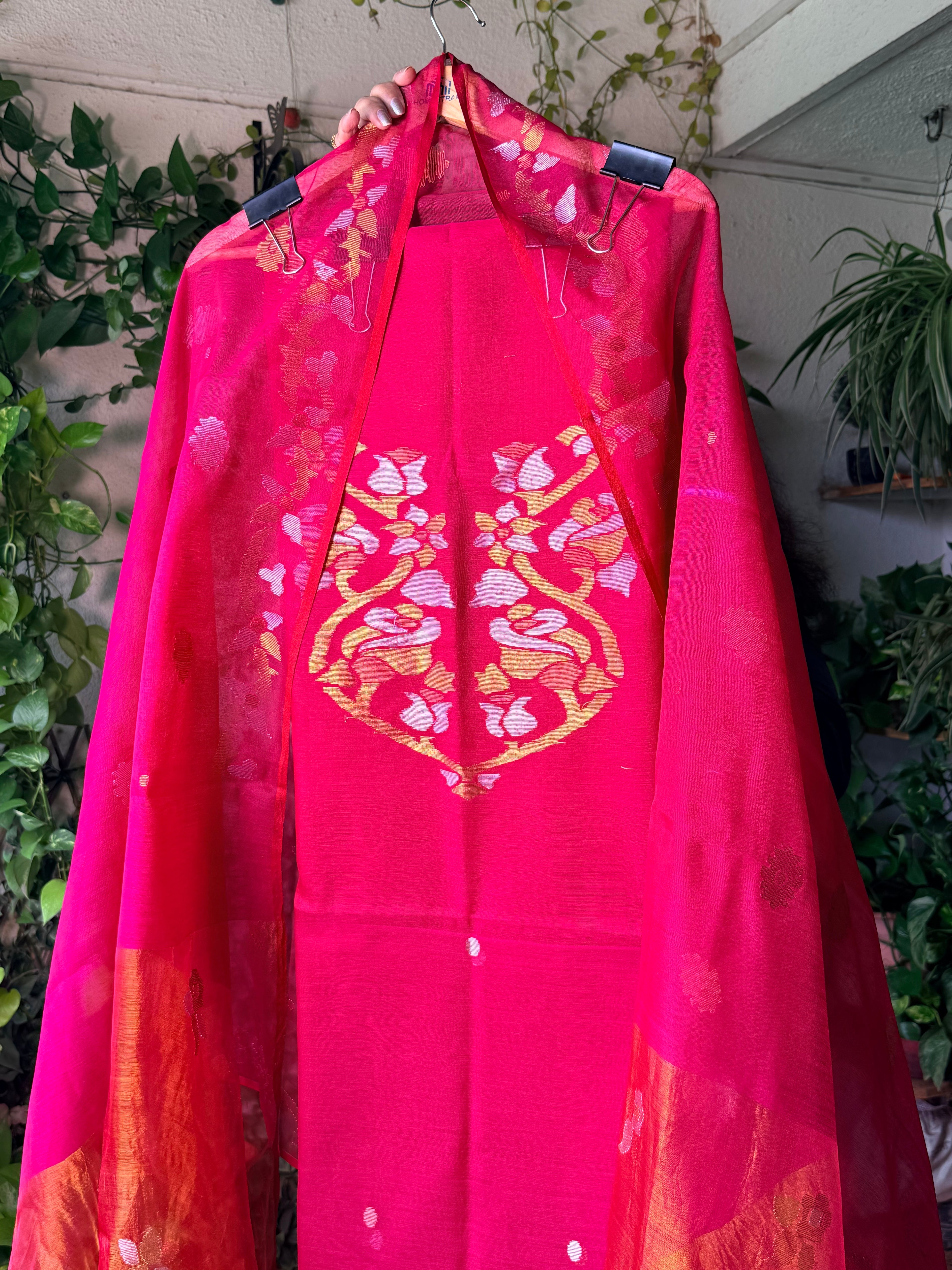 Pure handloom Jamdani suit sets