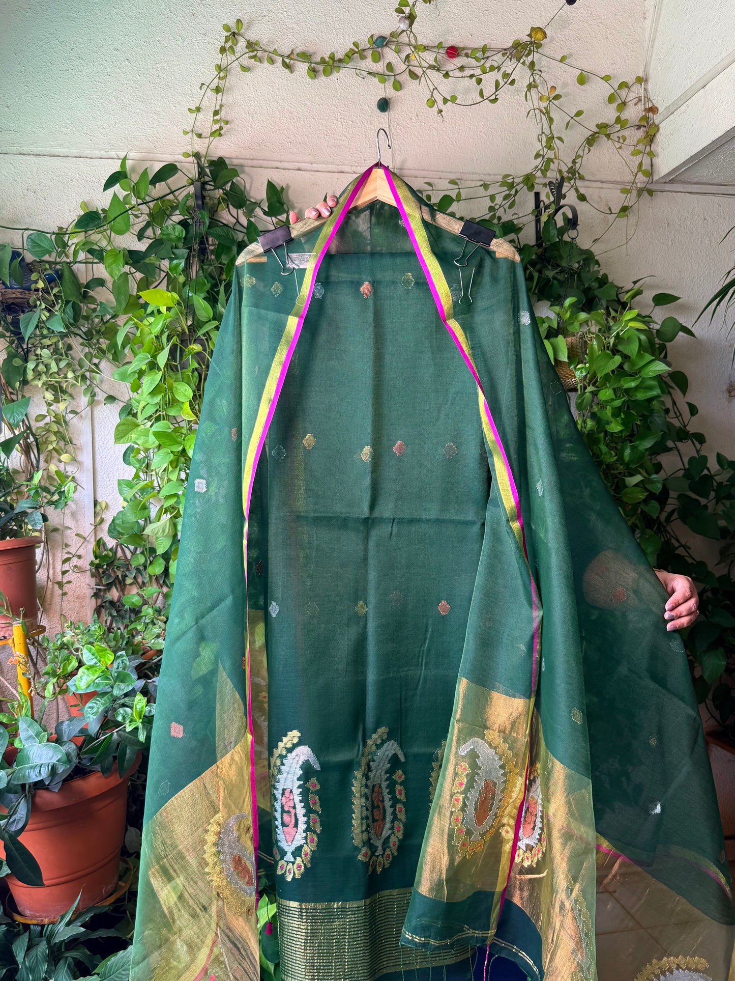 Pure handloom Jamdani suit sets