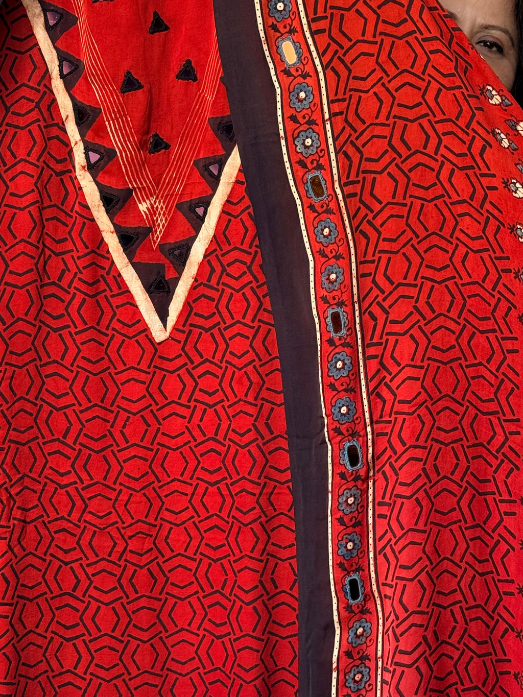 Pure Modal mirror work Ajrakh