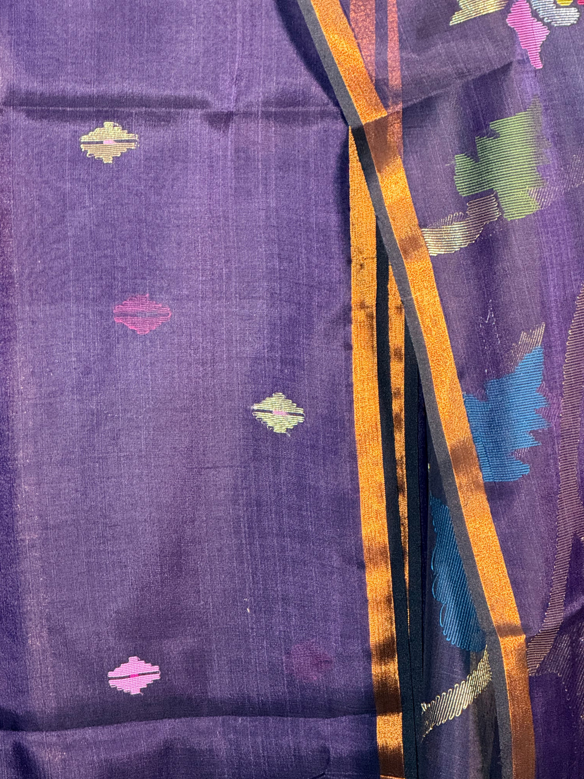 Pure Muslin Jamdani with tissue palla dupatta