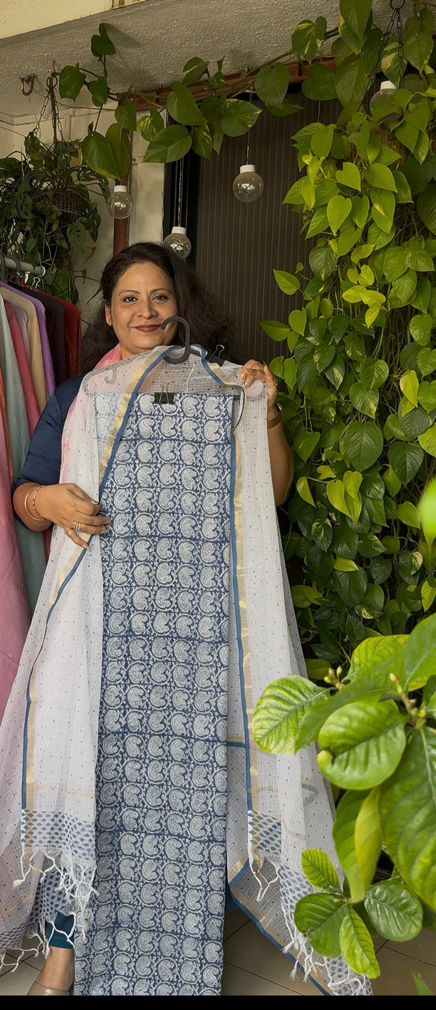 Pure mul cotton + kota Handblock printed suits