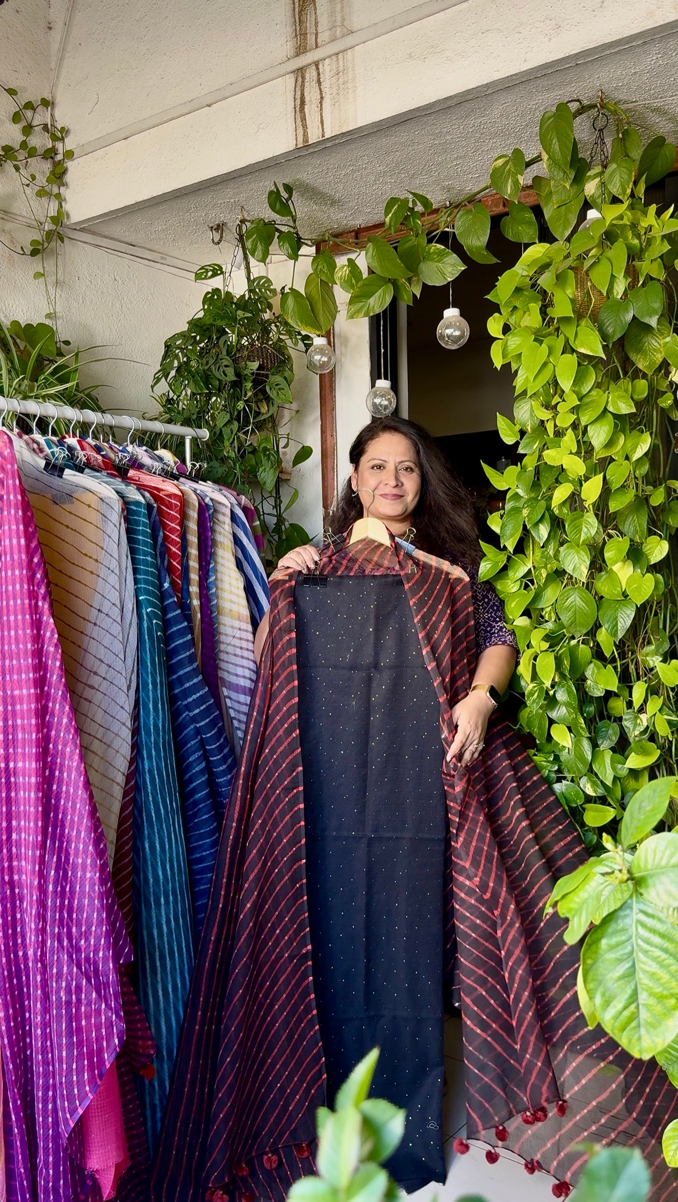 Pure kota Mukaish work kurta with kota dupatta