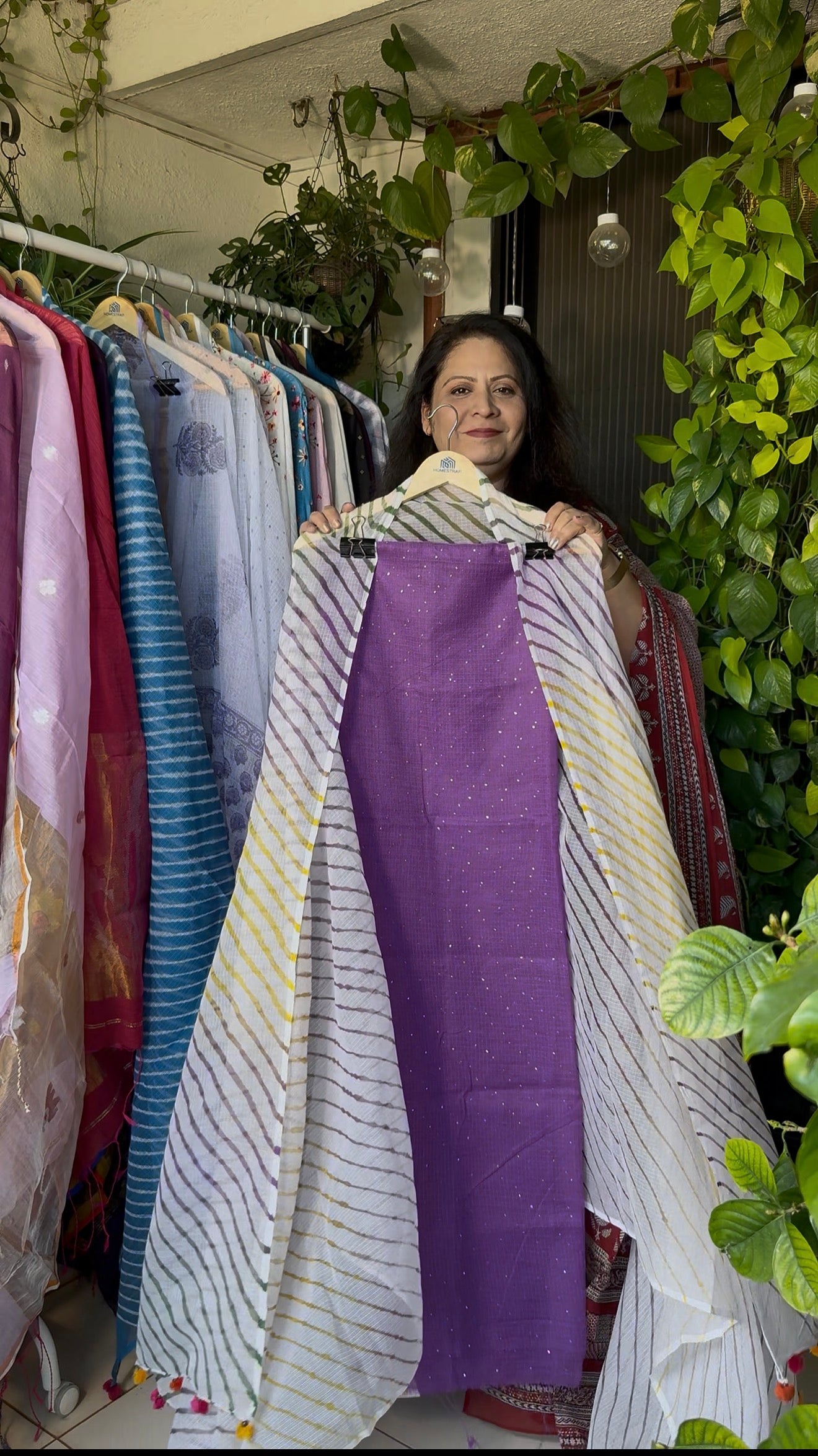 Pure kota Mukaish work kurta with kota dupatta