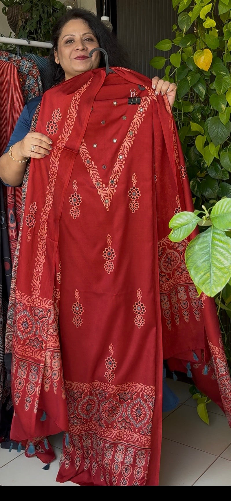 Pure Modal mirror work Ajrakh