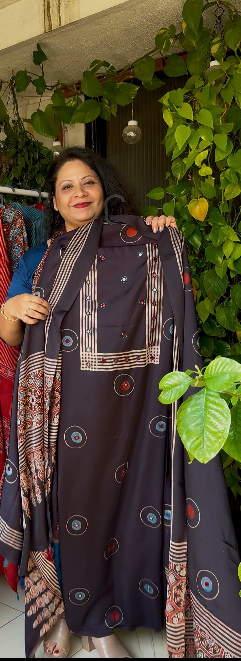 Pure Modal mirror work Ajrakh