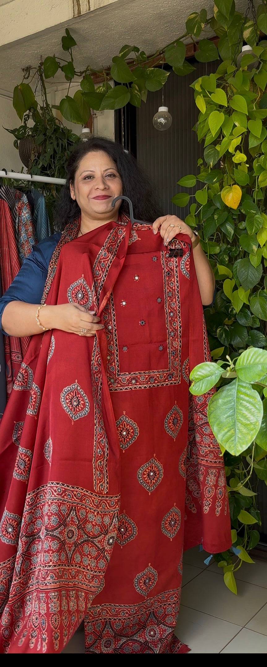 Pure Modal mirror work Ajrakh