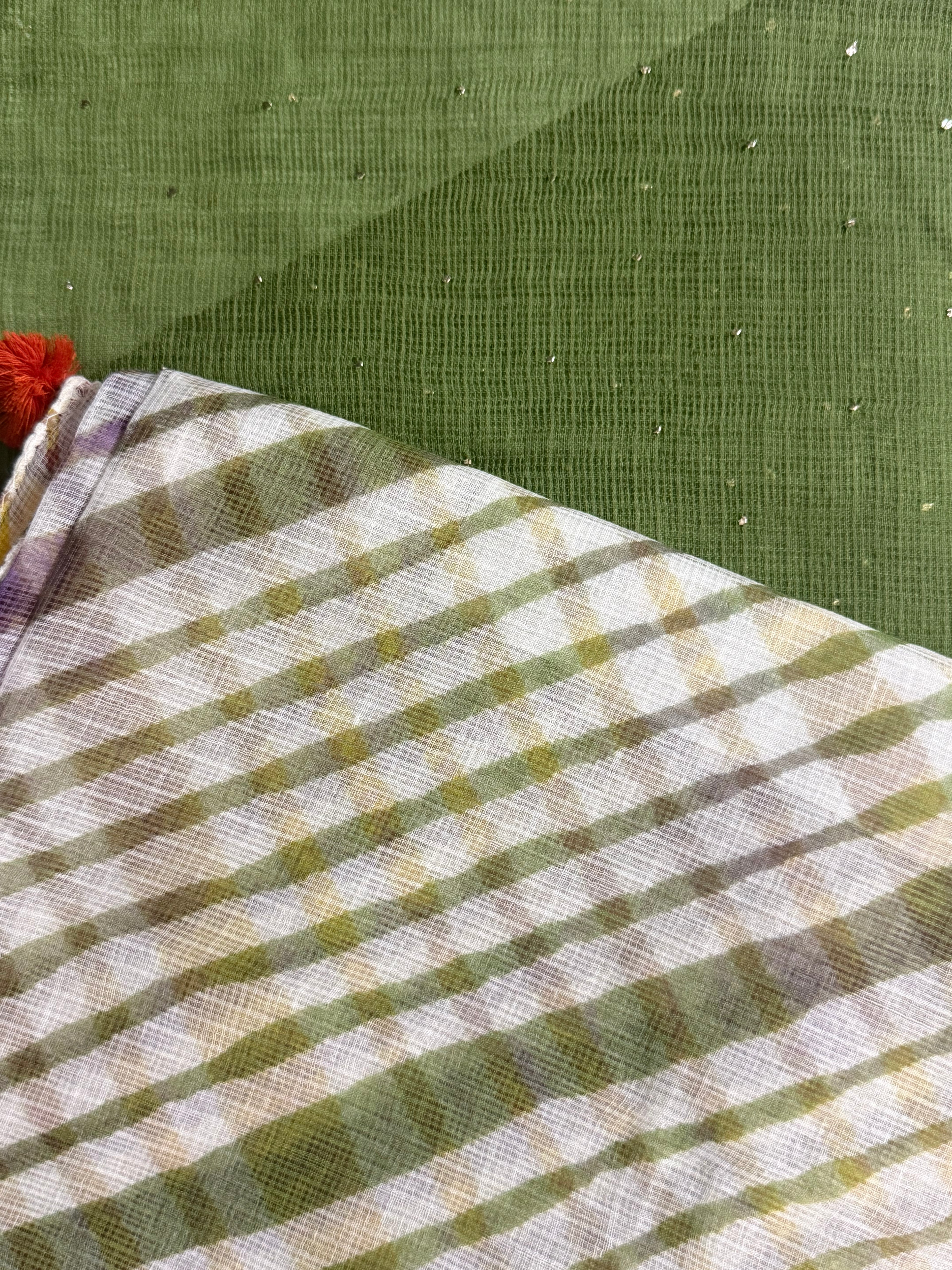 Pure kota Mukaish work kurta with kota dupatta