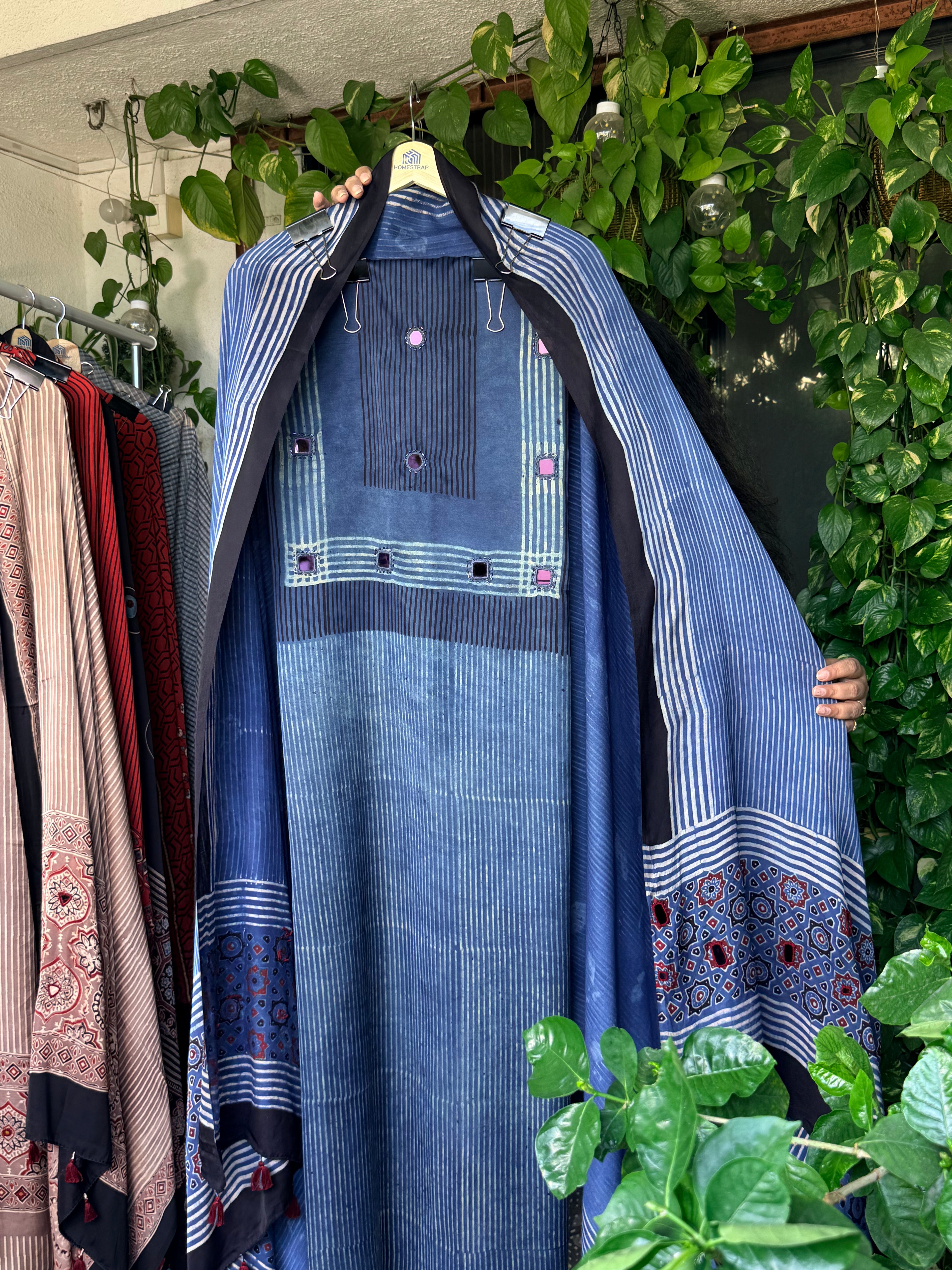 Pure Modal mirror work Ajrakh