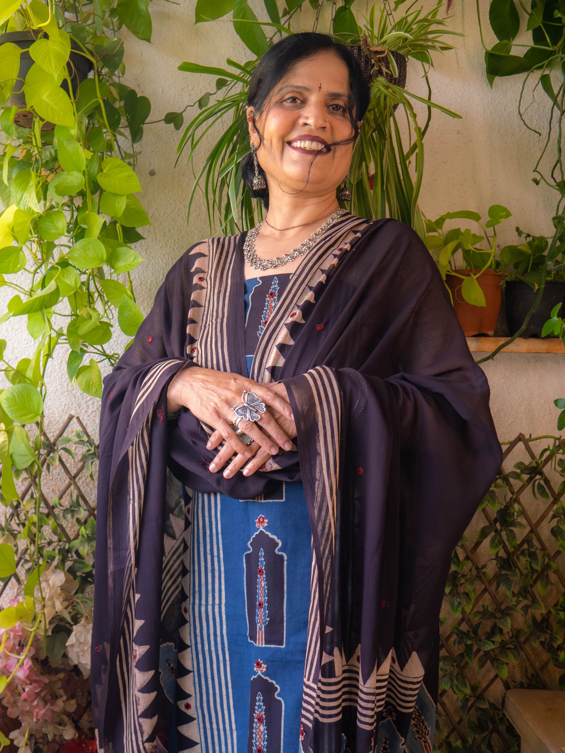 Ajrakh -Blue and Black