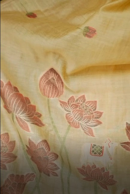 Moonga Cotton By Silk Pichwai Sarees - Jamdani